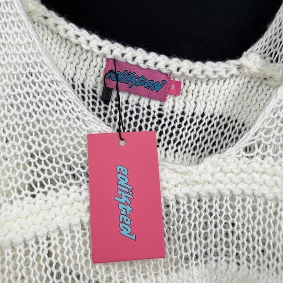 Edikted Crochet Halter Cold Shoulder Summer Beachy Lagenlook Medium - Picture 4 of 9